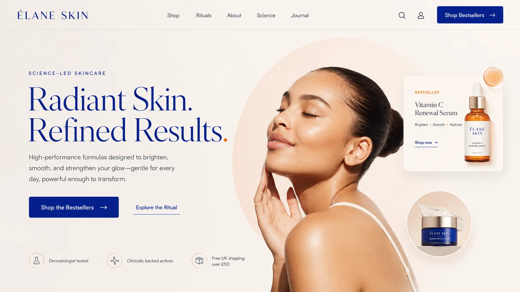 Lunera Aesthetics — refresh your skin hero concept